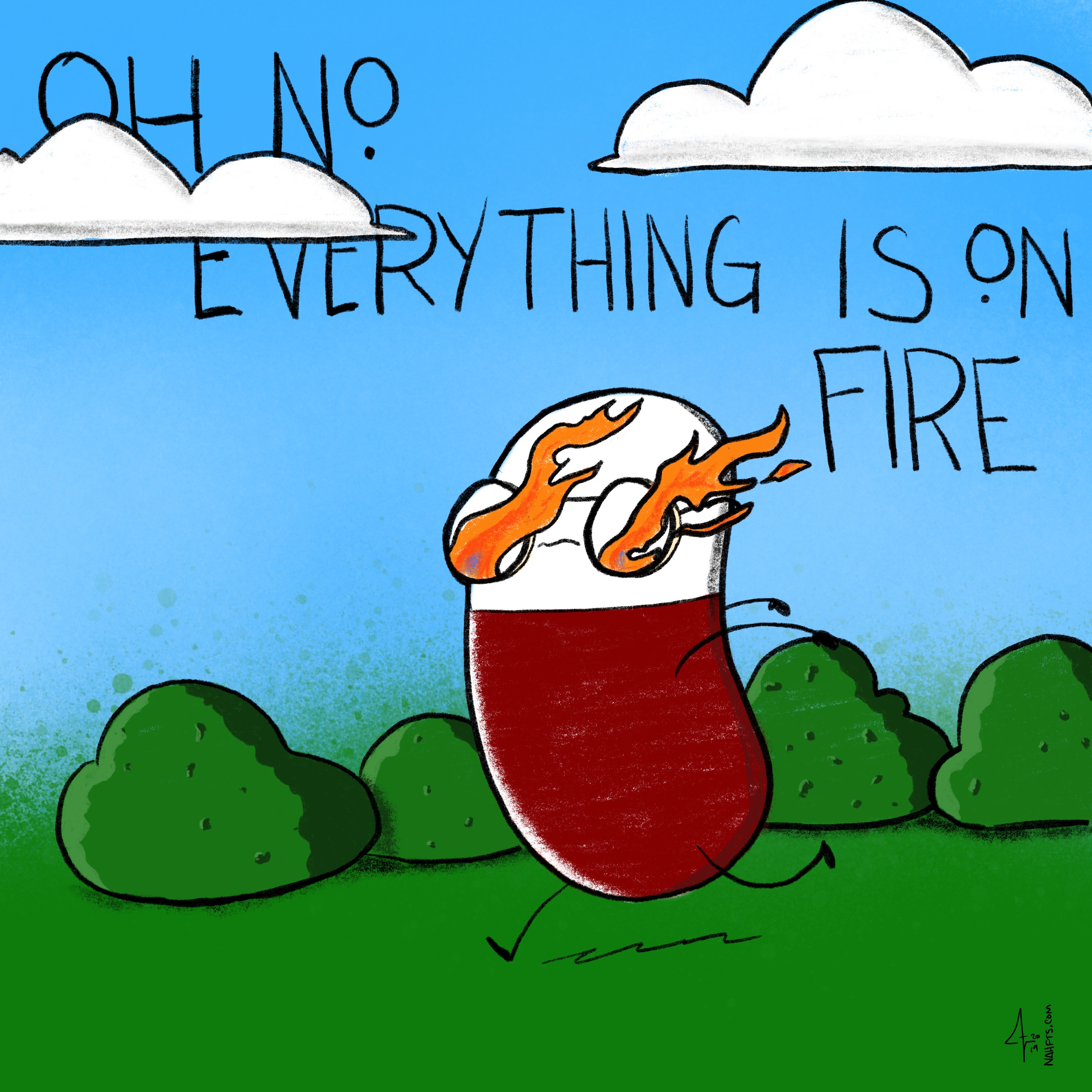 Oh no everything is on fire